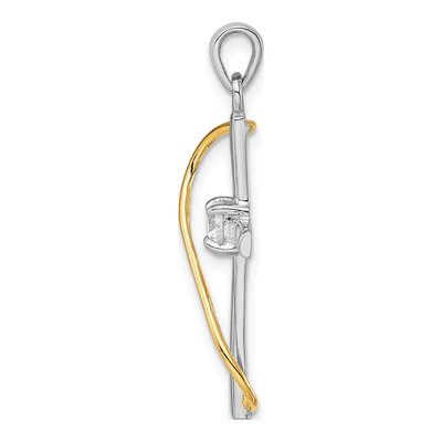Gold-Plated Sterling Silver CZ Cross Pendant – view 3