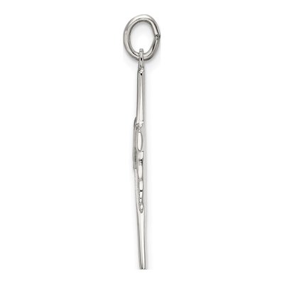 Sterling Silver Draped Cross Pendant – view 3