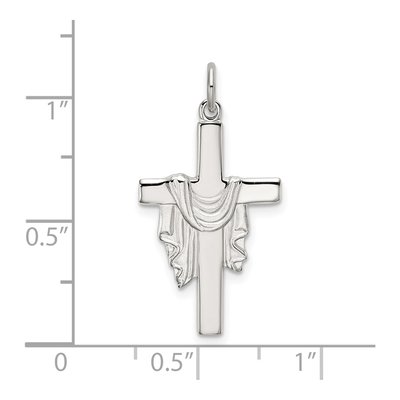 Sterling Silver Draped Cross Pendant – view 5