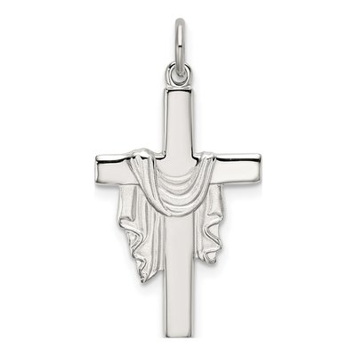 Sterling Silver Draped Cross Pendant