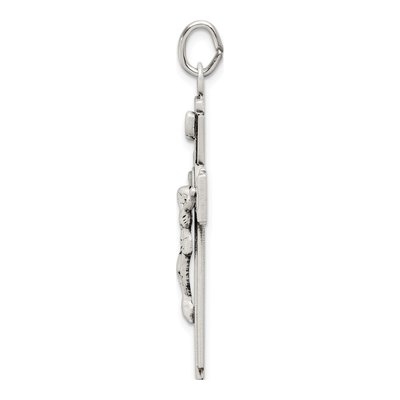 Sterling Silver INRI Crucifix Pendant – view 3