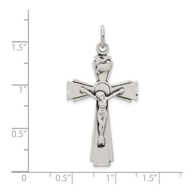 Sterling Silver INRI Crucifix Pendant – view 5