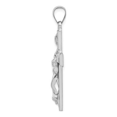 Sterling Silver INRI Crucifix Pendant – view 3