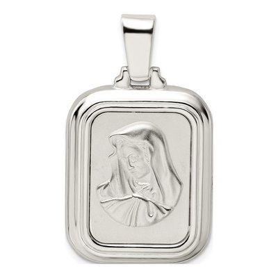 Sterling Silver Mary Hail Prayer Pendant