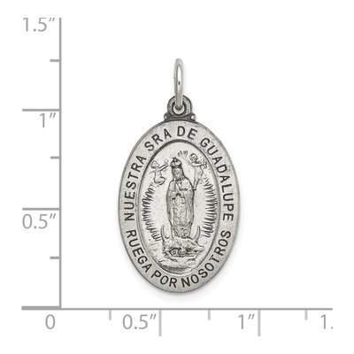 Sterling Silver Our of Guadalupe Medal Pendant – view 5