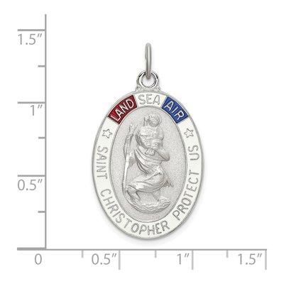 Sterling Silver St Christopher Medal Pendant – view 5