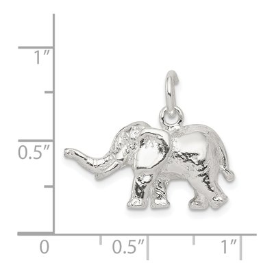 Sterling Silver 3D Elephant Pendant – view 4