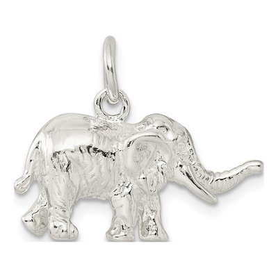 Sterling Silver 3D Elephant Pendant – view 5