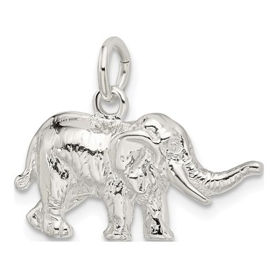 Sterling Silver 3D Elephant Pendant – view 6