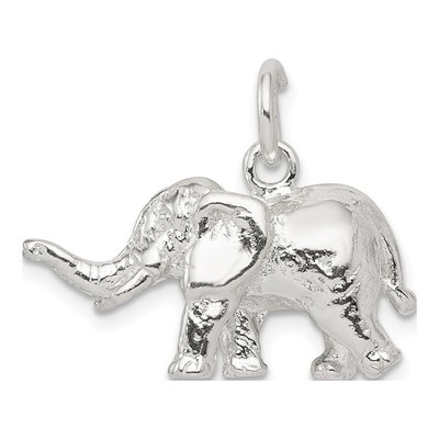Sterling Silver 3D Elephant Pendant