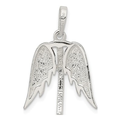 Sterling Silver Wings Cross Pendant – view 4