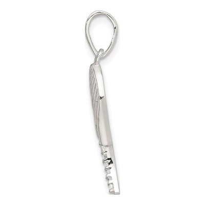 Sterling Silver CZ Wing Pendant – view 3