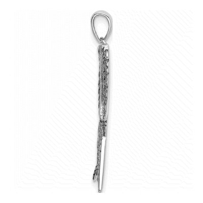 Sterling Silver Antiqued Angel Wing Pendant – view 3