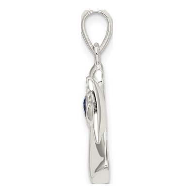 Sterling Silver CZ Angel Pendant – view 3