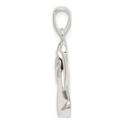 Sterling Silver CZ Angel Heart Pendant – view 3