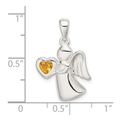 Sterling Silver CZ Angel Pendant – view 5