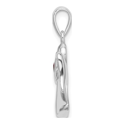 Sterling Silver CZ Angel Pendant – view 3