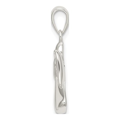 Sterling Silver CZ Angel Pendant – view 3
