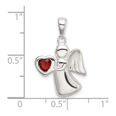 Sterling Silver CZ Angel Pendant – view 5