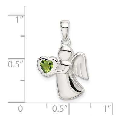 Sterling Silver CZ Angel Pendant – view 5