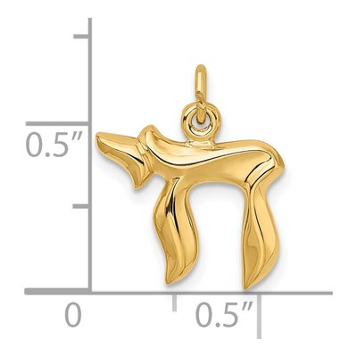 Gold-Plated Sterling Silver Small Chai Pendant – view 5