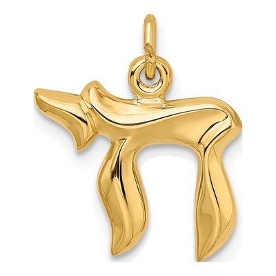 Gold-Plated Sterling Silver Small Chai Pendant