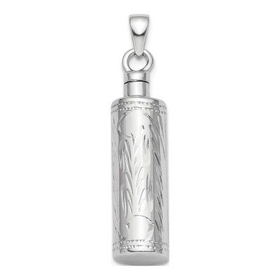 Sterling Silver Cylinder Ash Holder Pendant