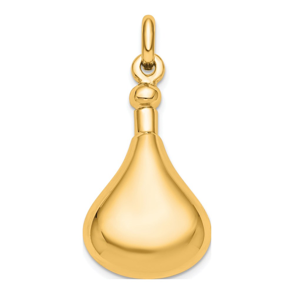 Sterling Silver Gold-Plated Polished Screw Top Ash Holder Pendant