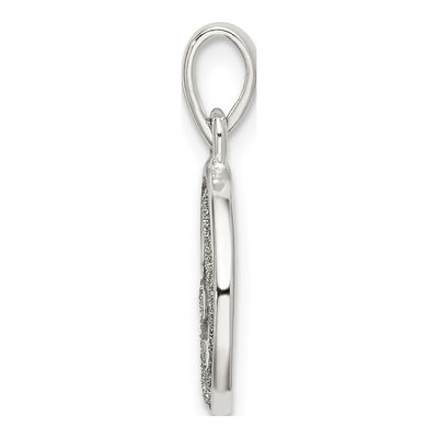 Sterling Silver Glitter Enamel Initial A Pendant – view 3