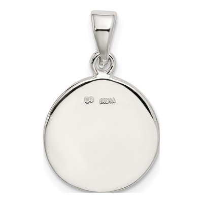 Sterling Silver Glitter Enamel Initial A Pendant – view 4