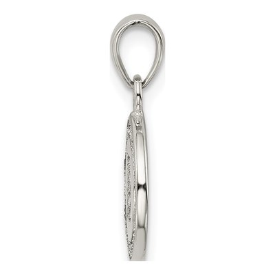 Sterling Silver Glitter Enamel Letter B Pendant – view 3