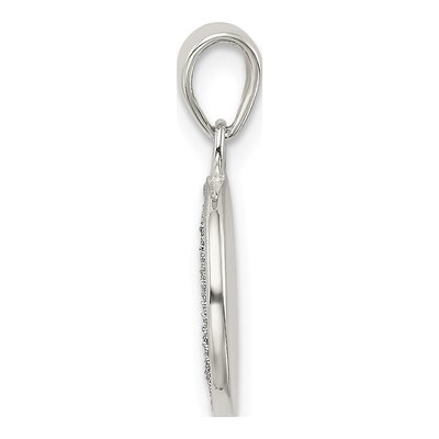 Sterling Silver Glitter Enamel Letter D Pendant – view 3