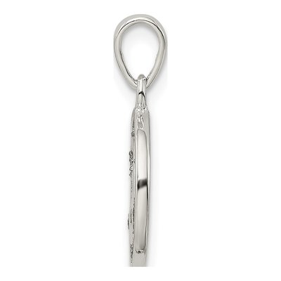 Sterling Silver Glitter Enamel Letter E Pendant – view 3