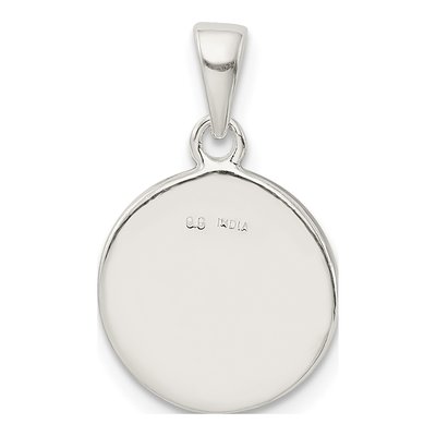 Sterling Silver Glitter Enamel Letter E Pendant – view 5