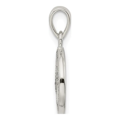 Sterling Silver Glitter Enamel Letter F Pendant – view 3