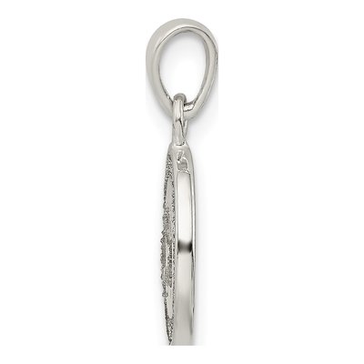 Sterling Silver Glitter Enamel Letter H Pendant – view 2