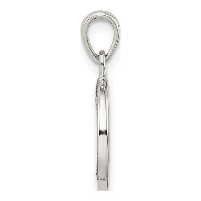 Sterling Silver Glitter Enamel Initial I Pendant – view 3