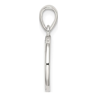 Sterling Silver Glitter Enamel Initial K Pendant – view 3