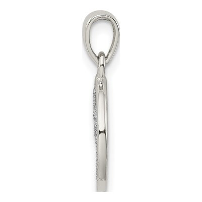 Sterling Silver Glitter Enamel Letter L Pendant – view 3