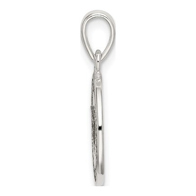 Sterling Silver Glitter Enamel Letter M Pendant – view 3