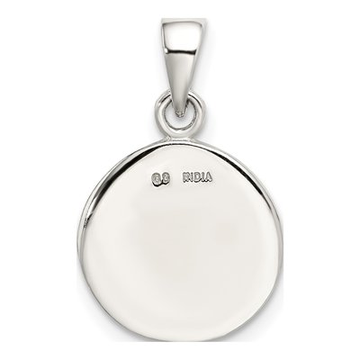 Sterling Silver Glitter Enamel Letter N Pendant – view 5
