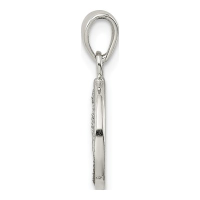 Sterling Silver Glitter Enamel Letter O Pendant – view 3