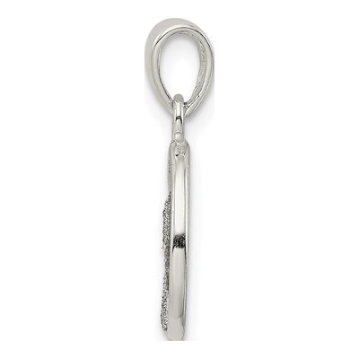 Sterling Silver Glitter Enamel Letter P Pendant – view 3