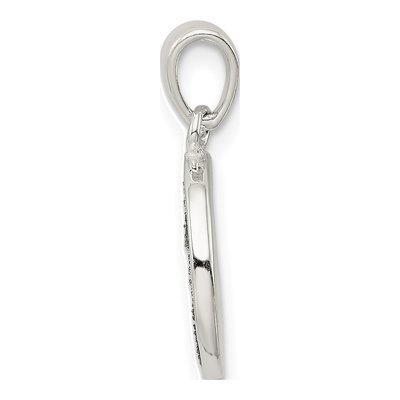 Sterling Silver Glitter Enamel Letter T Pendant – view 3