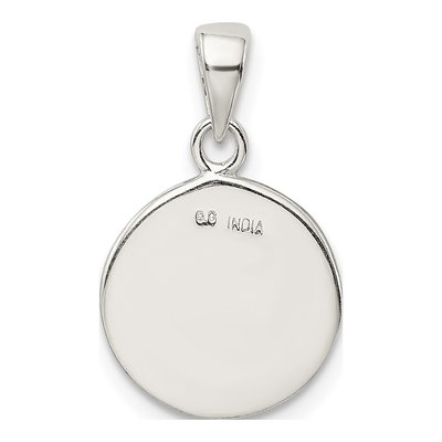 Sterling Silver Glitter Enamel Letter V Pendant – view 5