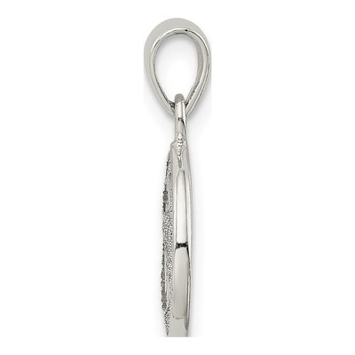 Sterling Silver Glitter Enamel Letter W Pendant – view 3