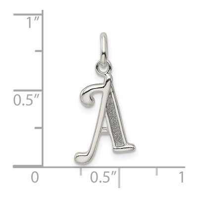Sterling Silver Glitter Enamel Letter A Charm – view 5