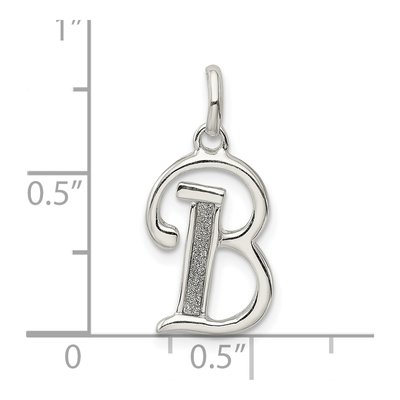 Sterling Silver Glitter Enamel Letter B Charm – view 5
