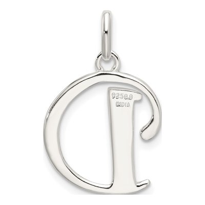 Sterling Silver Glitter Enamel Letter D Charm – view 4