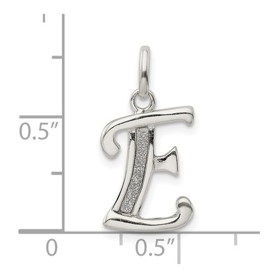 Sterling Silver Glitter Enamel Letter E Charm – view 4
